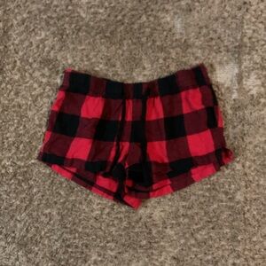 Old Navy Red and Black Plaid Women's Shorts
